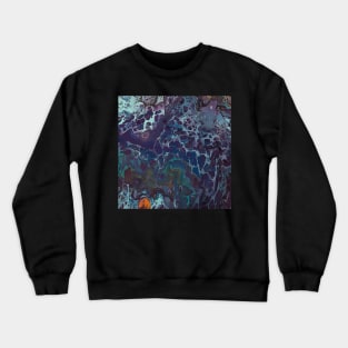 Purple Swirls, Acrylic Organic Textures - WelshDesignsTP001 Crewneck Sweatshirt